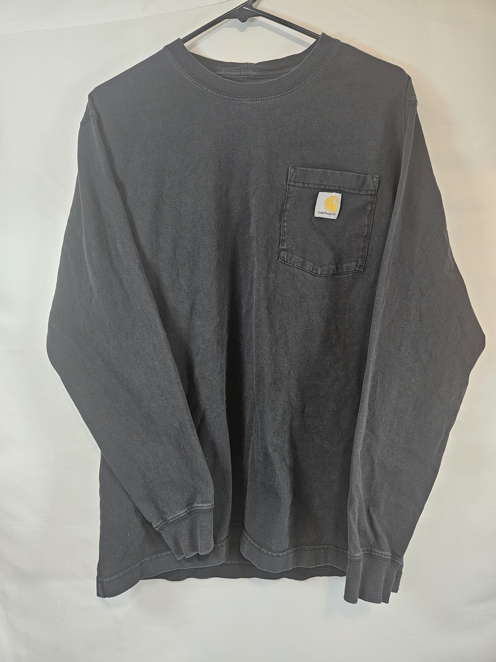 Carhartt Black Loose Fit Long Sleeve Tee with Logo Print
